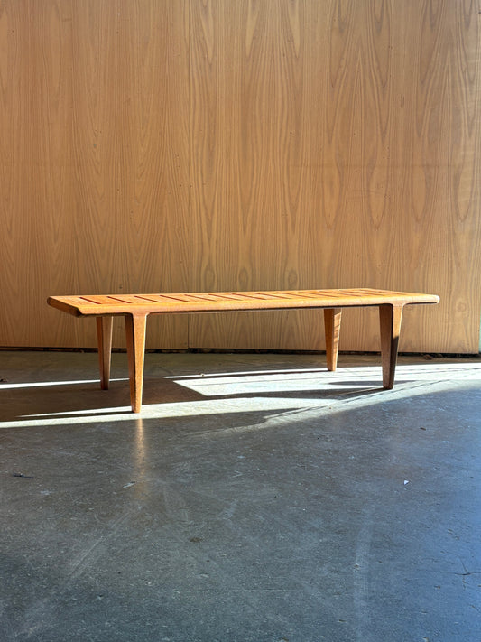 1960s Solid Teak “JH574” Bench by Hans J. Wegner for Johannes Hansen