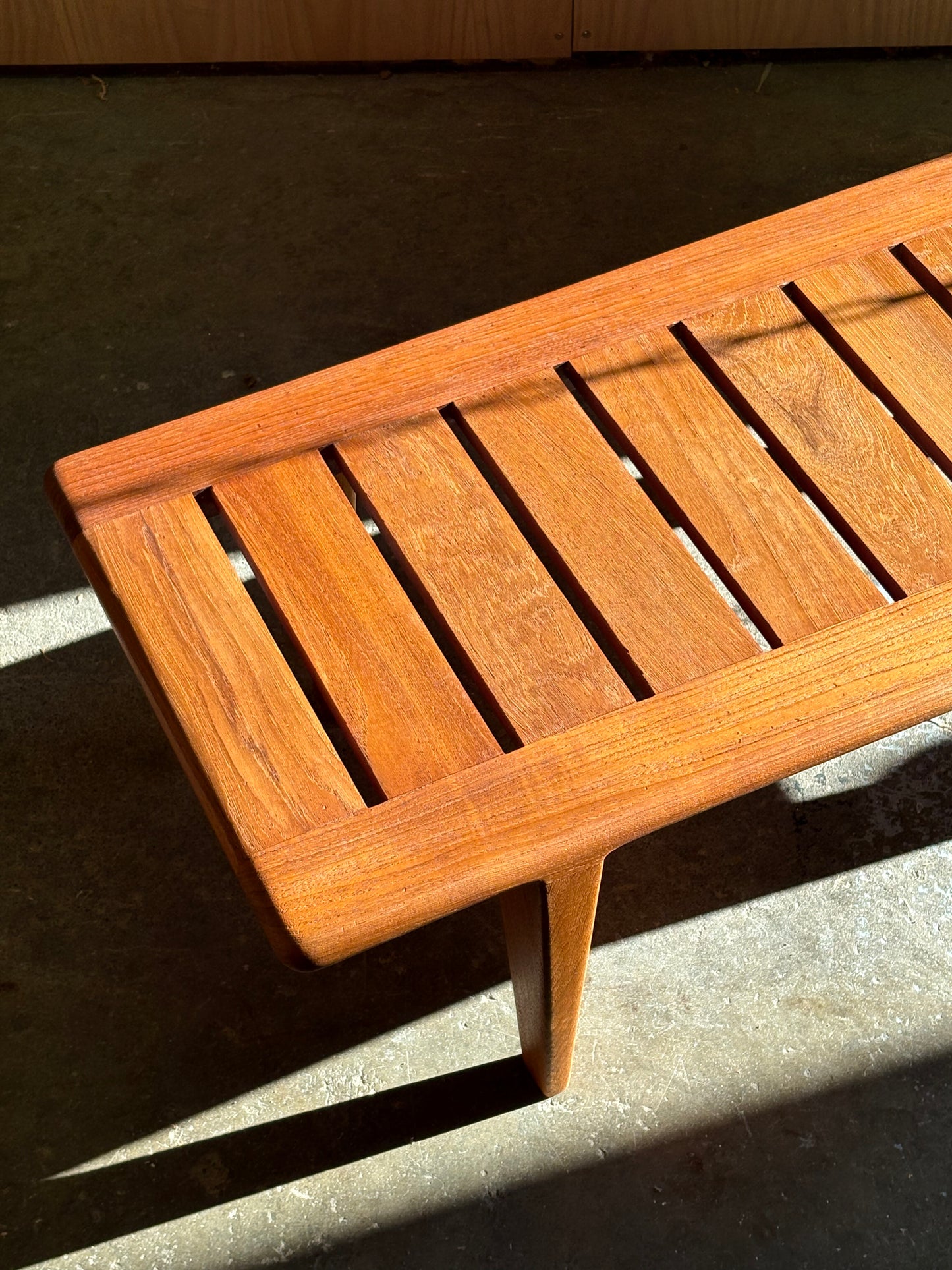 1960s Solid Teak “JH574” Bench by Hans J. Wegner for Johannes Hansen