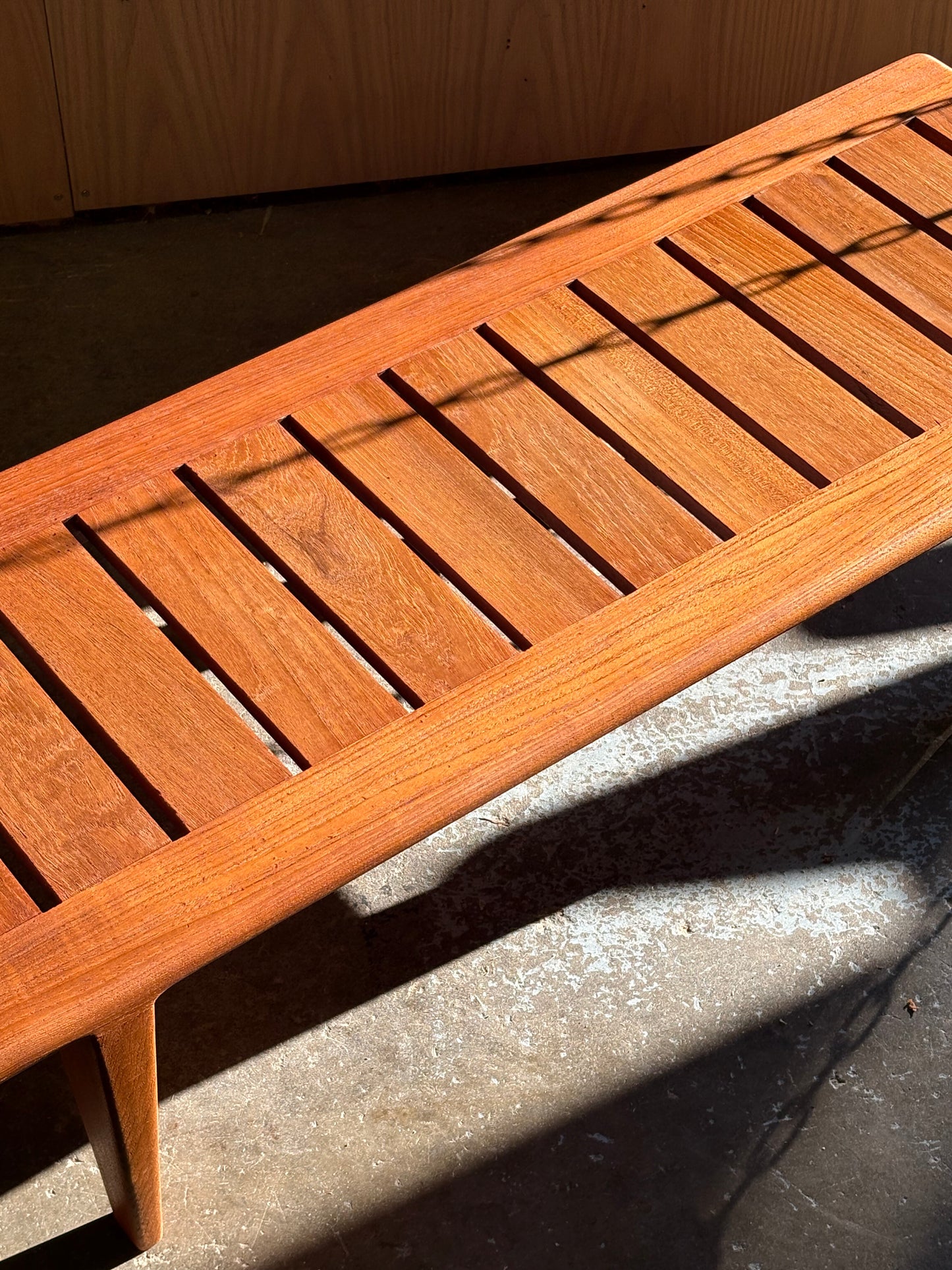 1960s Solid Teak “JH574” Bench by Hans J. Wegner for Johannes Hansen