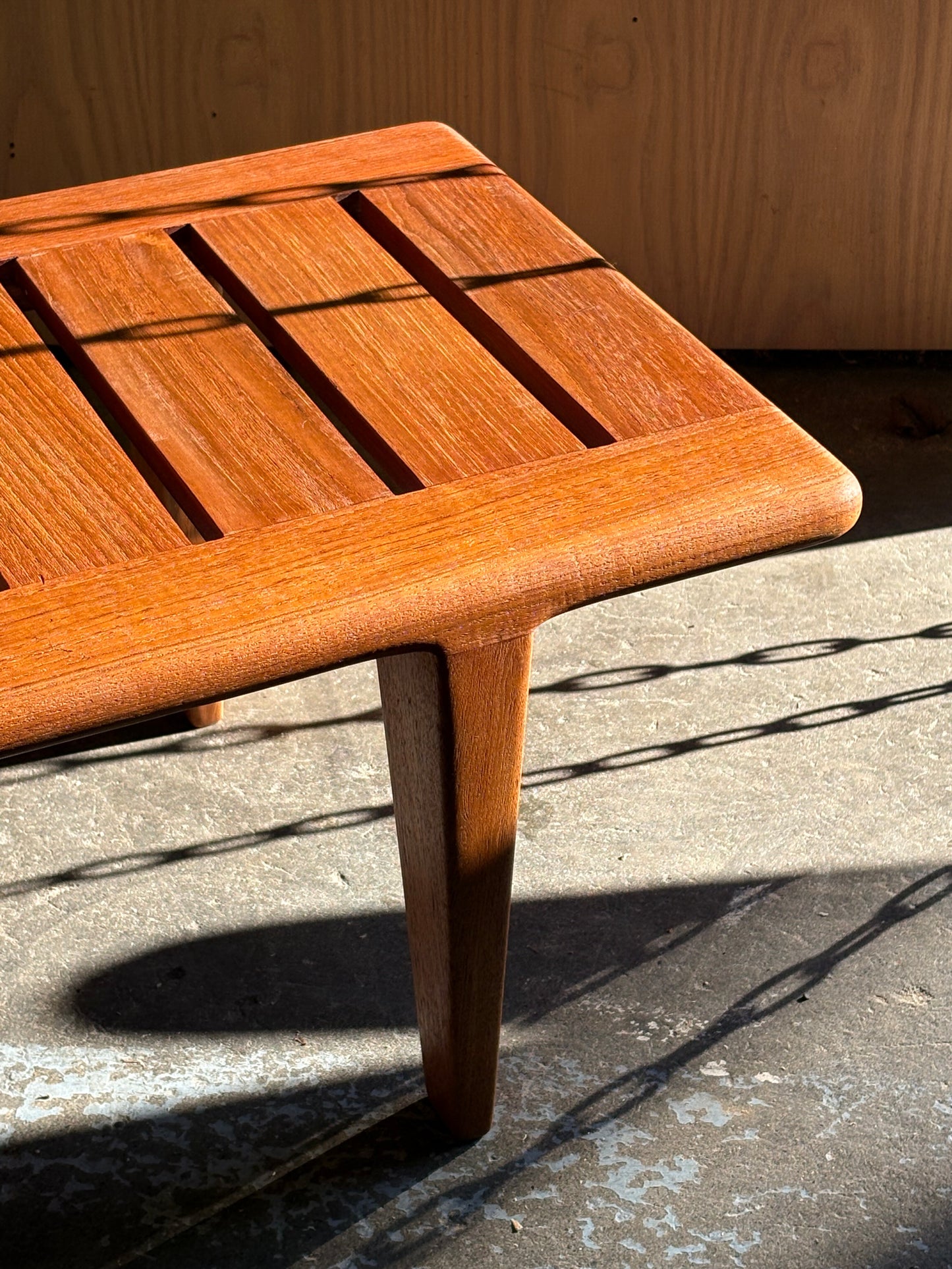 1960s Solid Teak “JH574” Bench by Hans J. Wegner for Johannes Hansen
