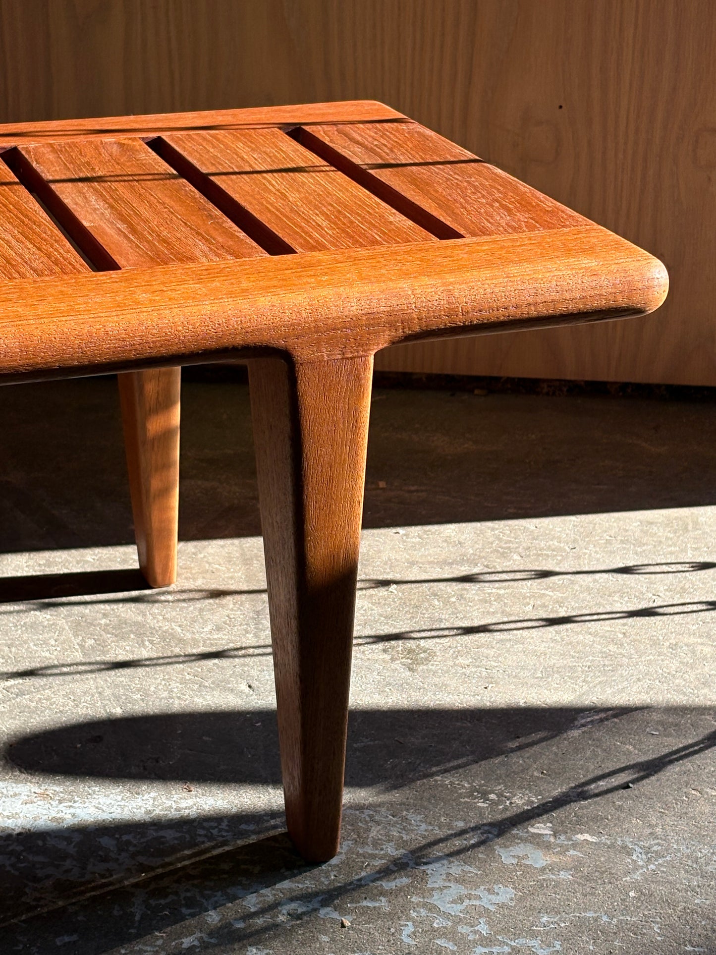 1960s Solid Teak “JH574” Bench by Hans J. Wegner for Johannes Hansen