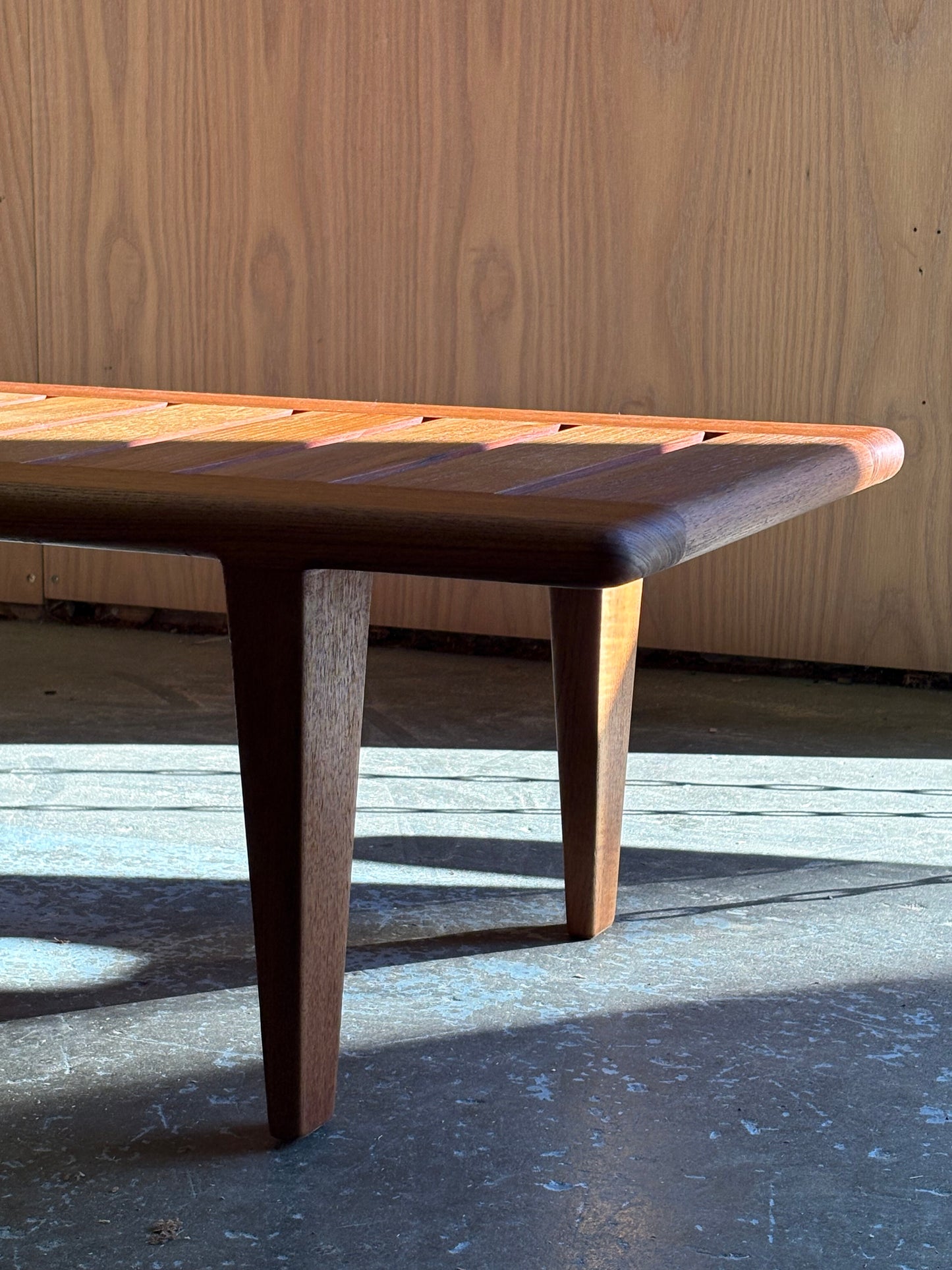 1960s Solid Teak “JH574” Bench by Hans J. Wegner for Johannes Hansen