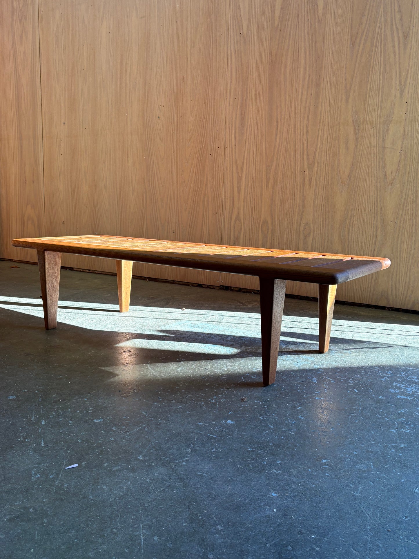 1960s Solid Teak “JH574” Bench by Hans J. Wegner for Johannes Hansen
