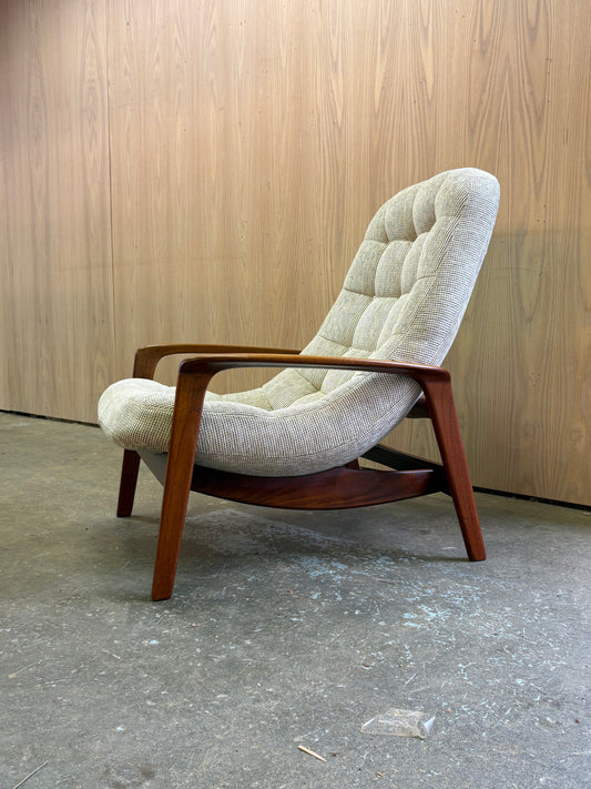 1960s Teak R Huber Scoop Lounge Chair