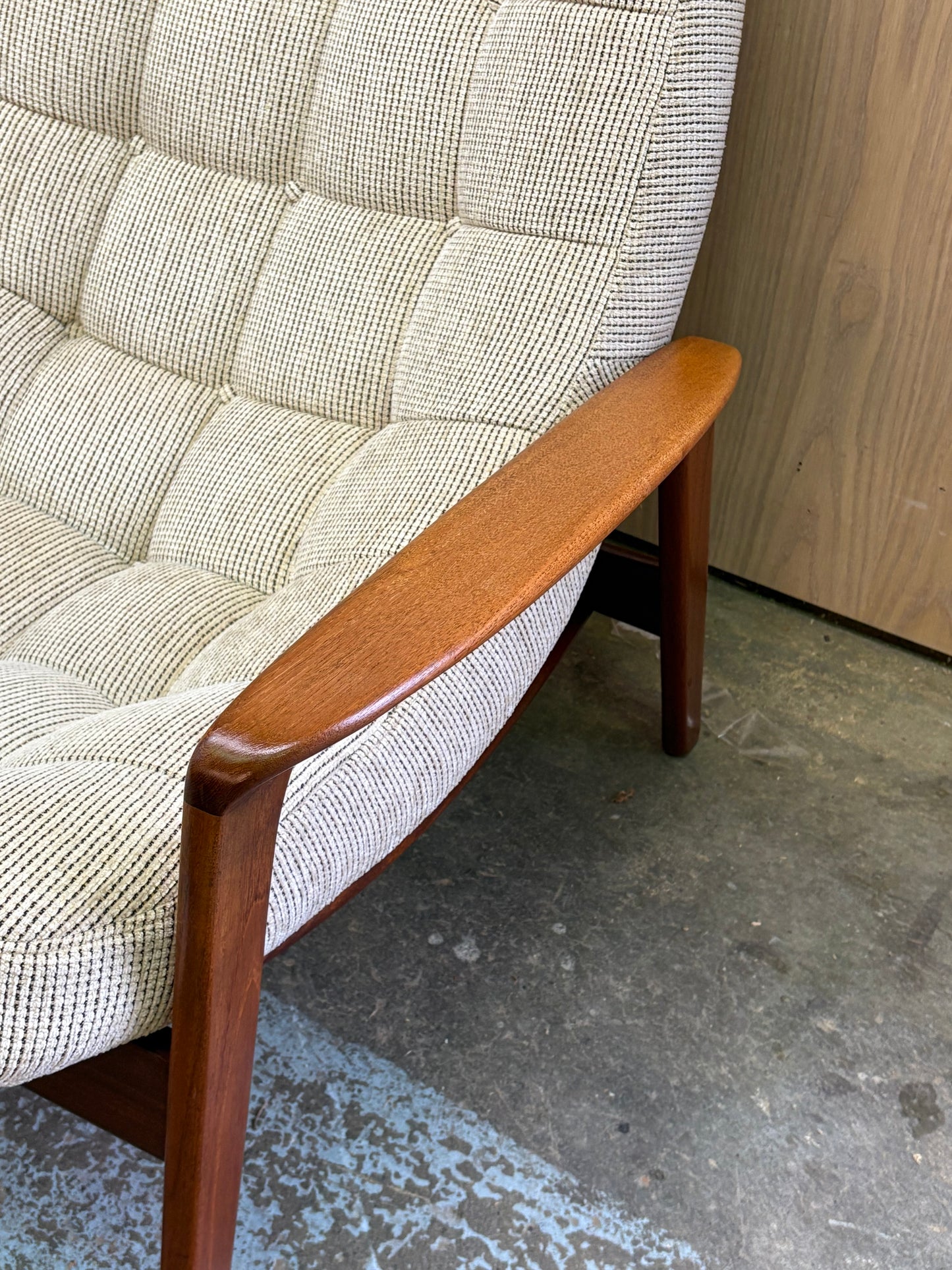 1960s Teak R Huber Scoop Lounge Chair
