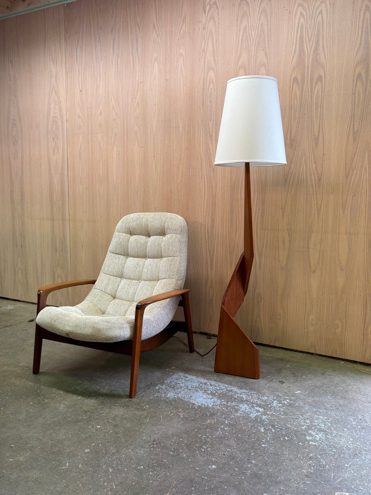 1960s Teak R Huber Scoop Lounge Chair