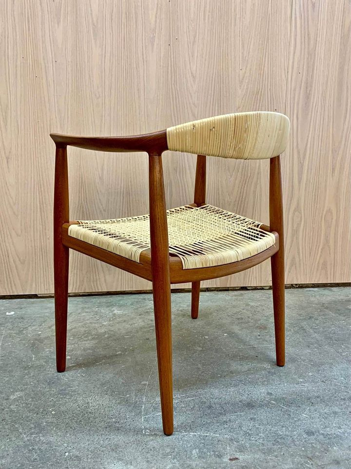 1960s Teak and Cane JH501 Chair by Hans Wegner for Johannes Hansen