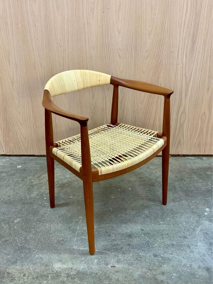 1960s Teak and Cane JH501 Chair by Hans Wegner for Johannes Hansen