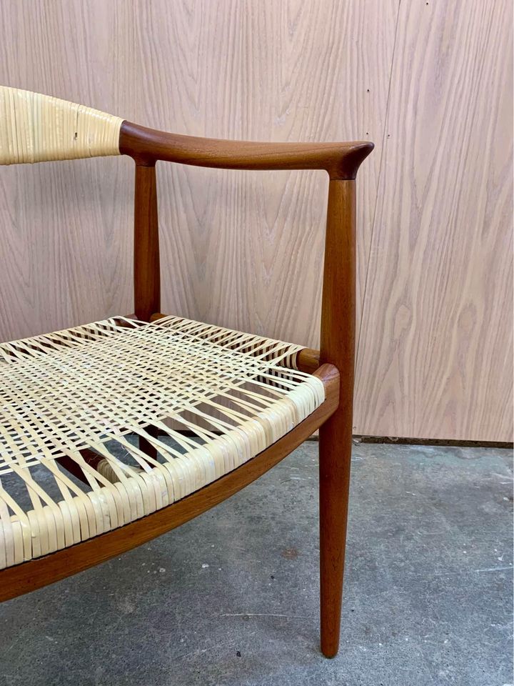 1960s Teak and Cane JH501 Chair by Hans Wegner for Johannes Hansen