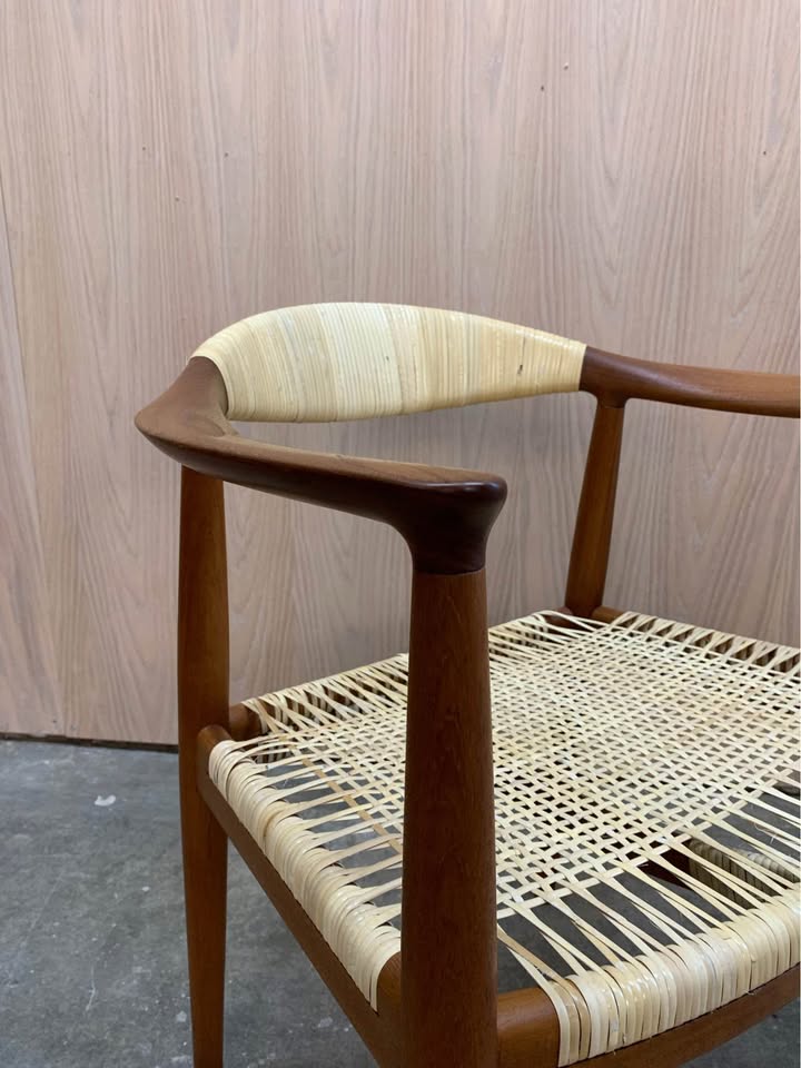 1960s Teak and Cane JH501 Chair by Hans Wegner for Johannes Hansen