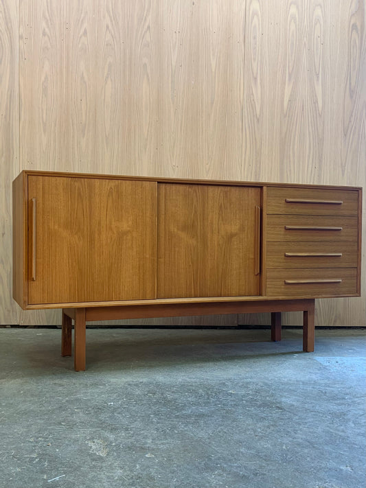 1960s Vintage Teak Credenza  Sideboard