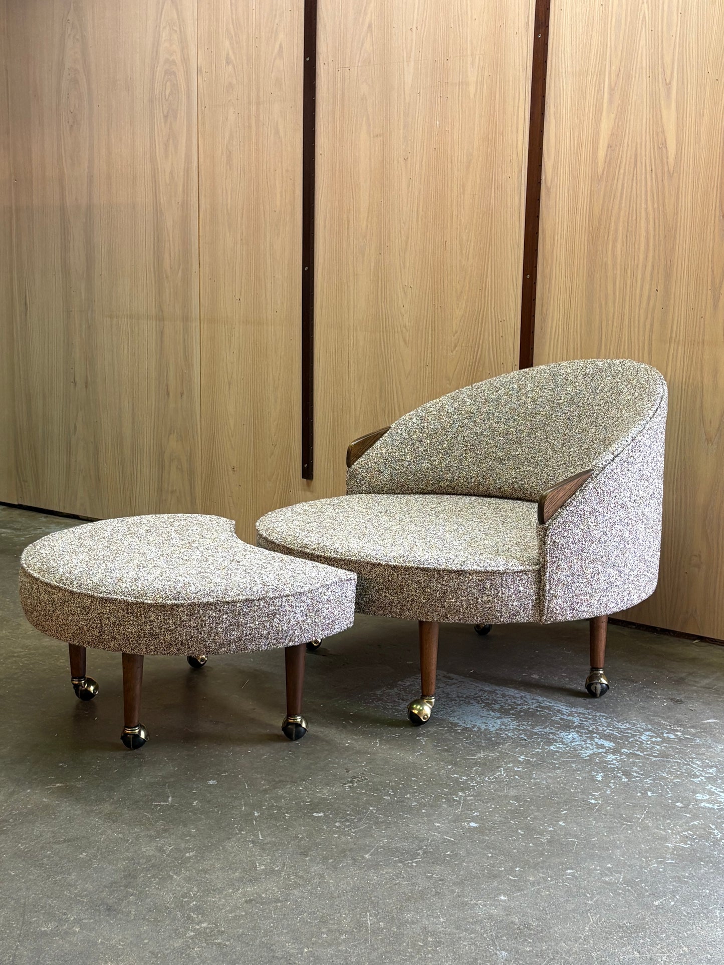 1960s “Havannah” Lounge Chair and Ottoman by Adrian Pearsall for Craft & Associates