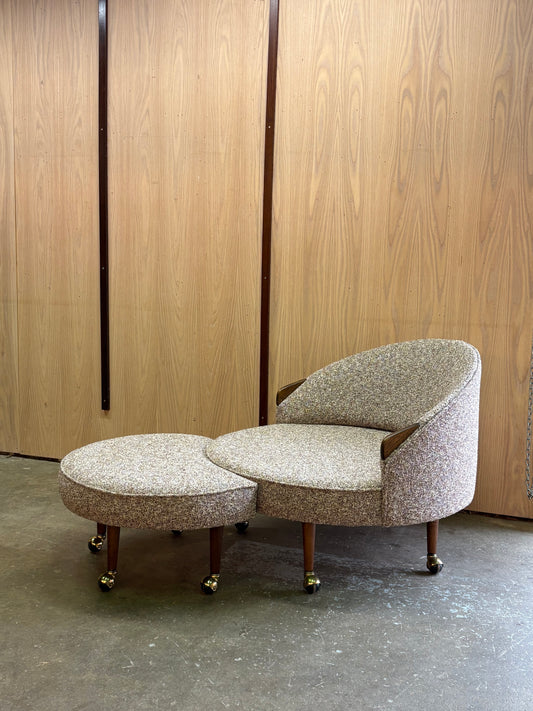 1960s “Havannah” Lounge Chair and Ottoman by Adrian Pearsall for Craft & Associates
