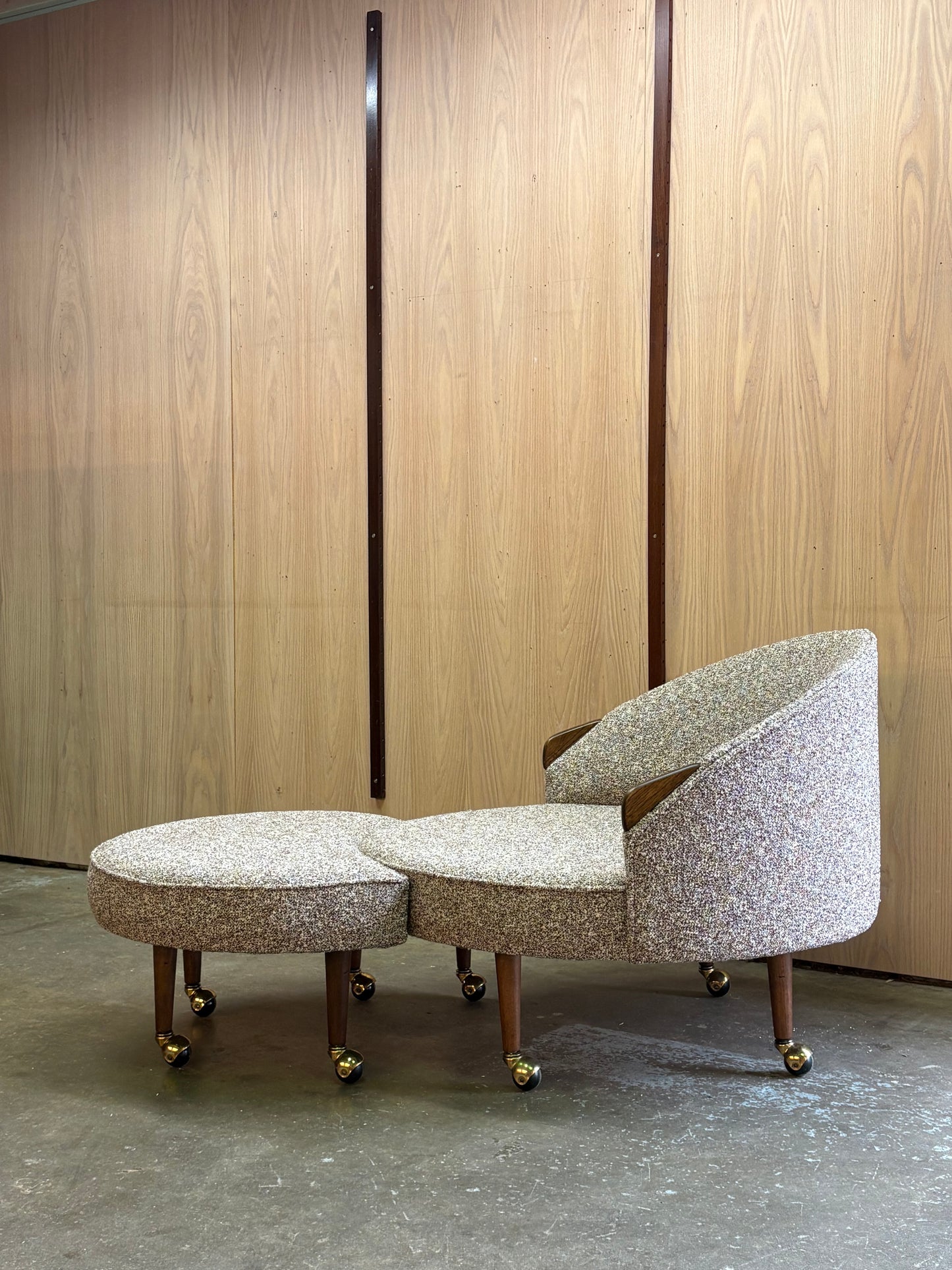 1960s “Havannah” Lounge Chair and Ottoman by Adrian Pearsall for Craft & Associates