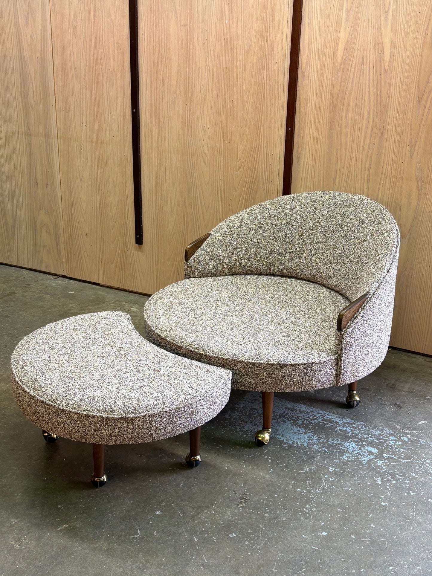 1960s “Havannah” Lounge Chair and Ottoman by Adrian Pearsall for Craft & Associates