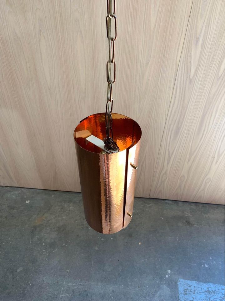 1970s Danish Copper Pendant Light