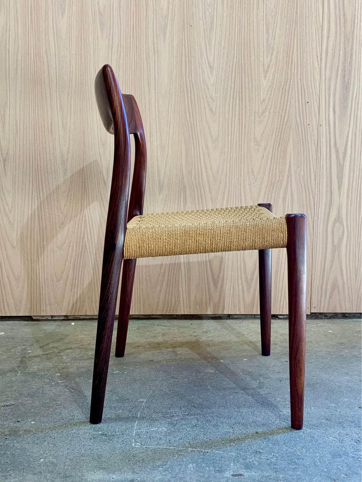 1970s Danish Rosewood Dining Chairs by Niels Møller Model 77