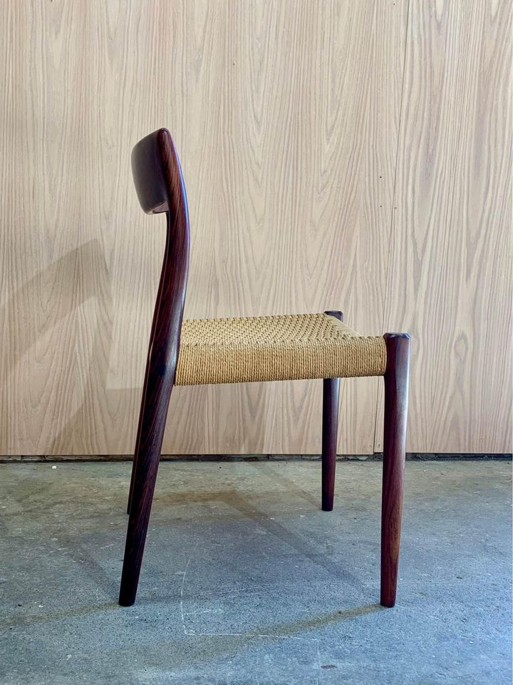 1970s Danish Rosewood Dining Chairs by Niels Møller Model 77