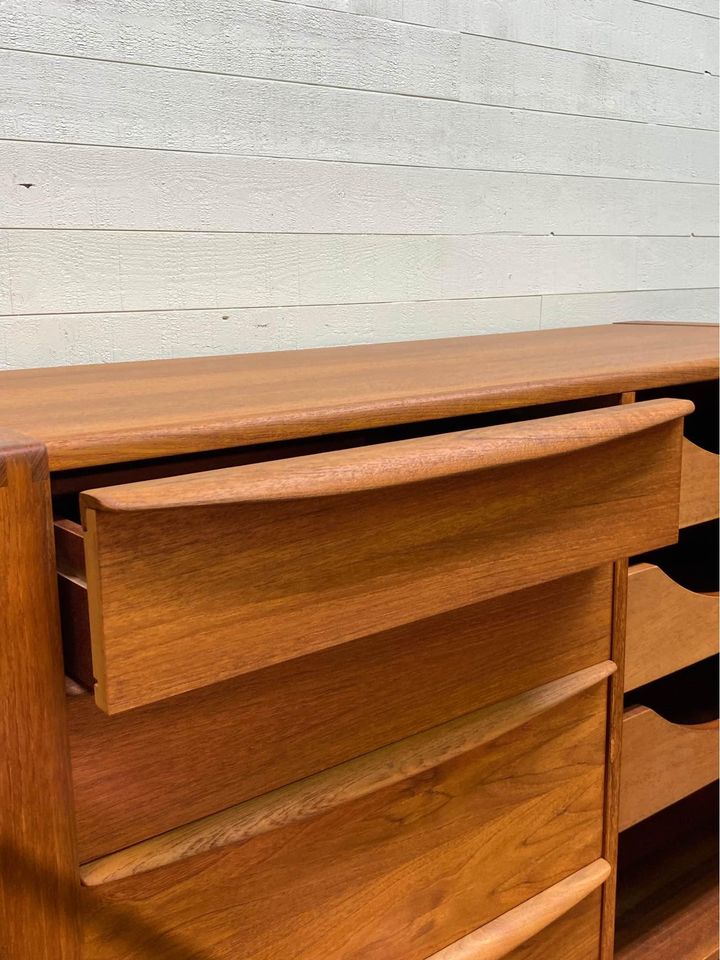 1970s Danish Teak Armoire Dresser