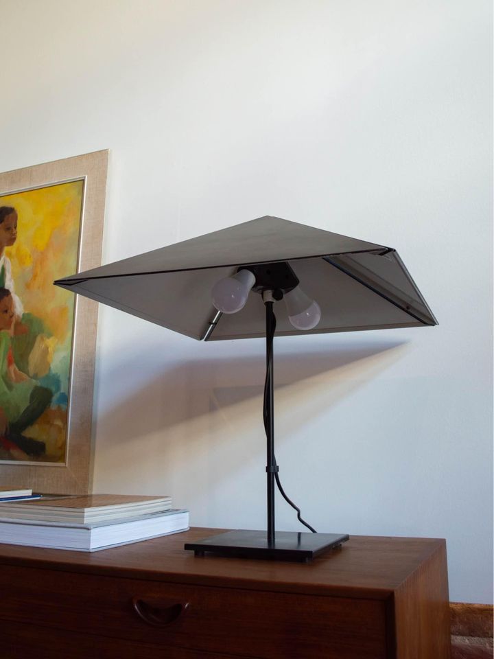 1970s Italian Metal Table Lamp by Bieffeplast