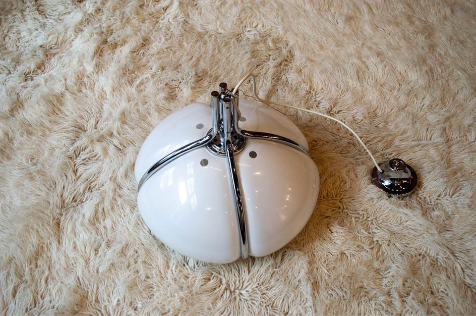 1970s Italian “Quadrofoglio” Pendant Lamp Light by Gae Allentown