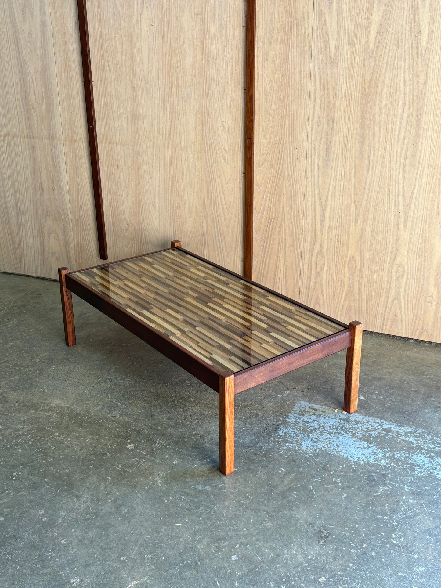 1970s Brazilian Hardwood Coffee Table by Percival Lafer