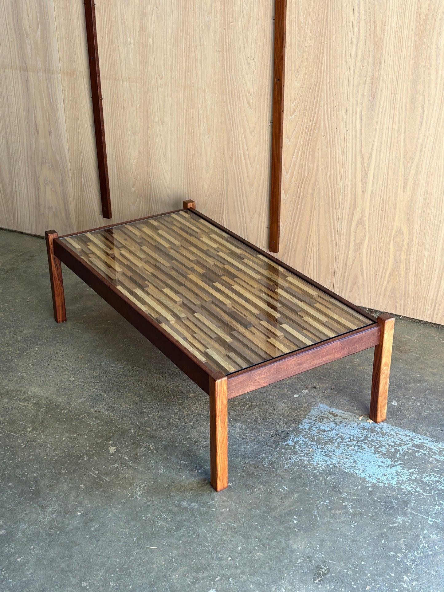 1970s Brazilian Hardwood Coffee Table by Percival Lafer