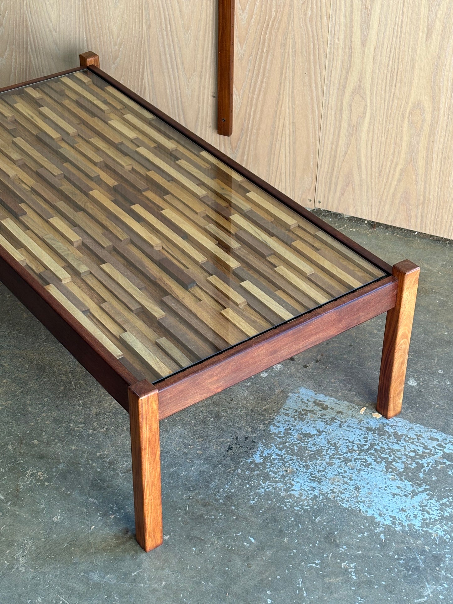 1970s Brazilian Hardwood Coffee Table by Percival Lafer