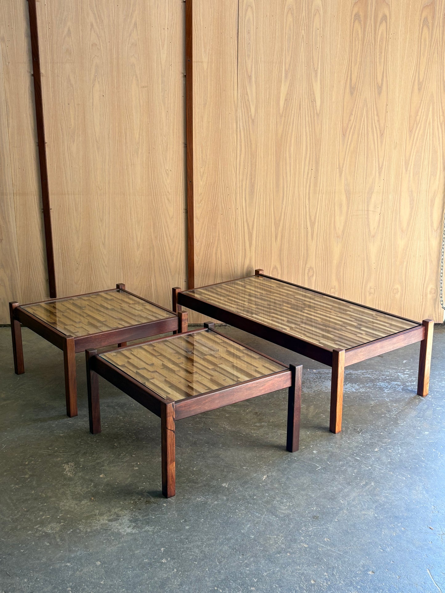1970s Brazilian Hardwood Coffee Table by Percival Lafer