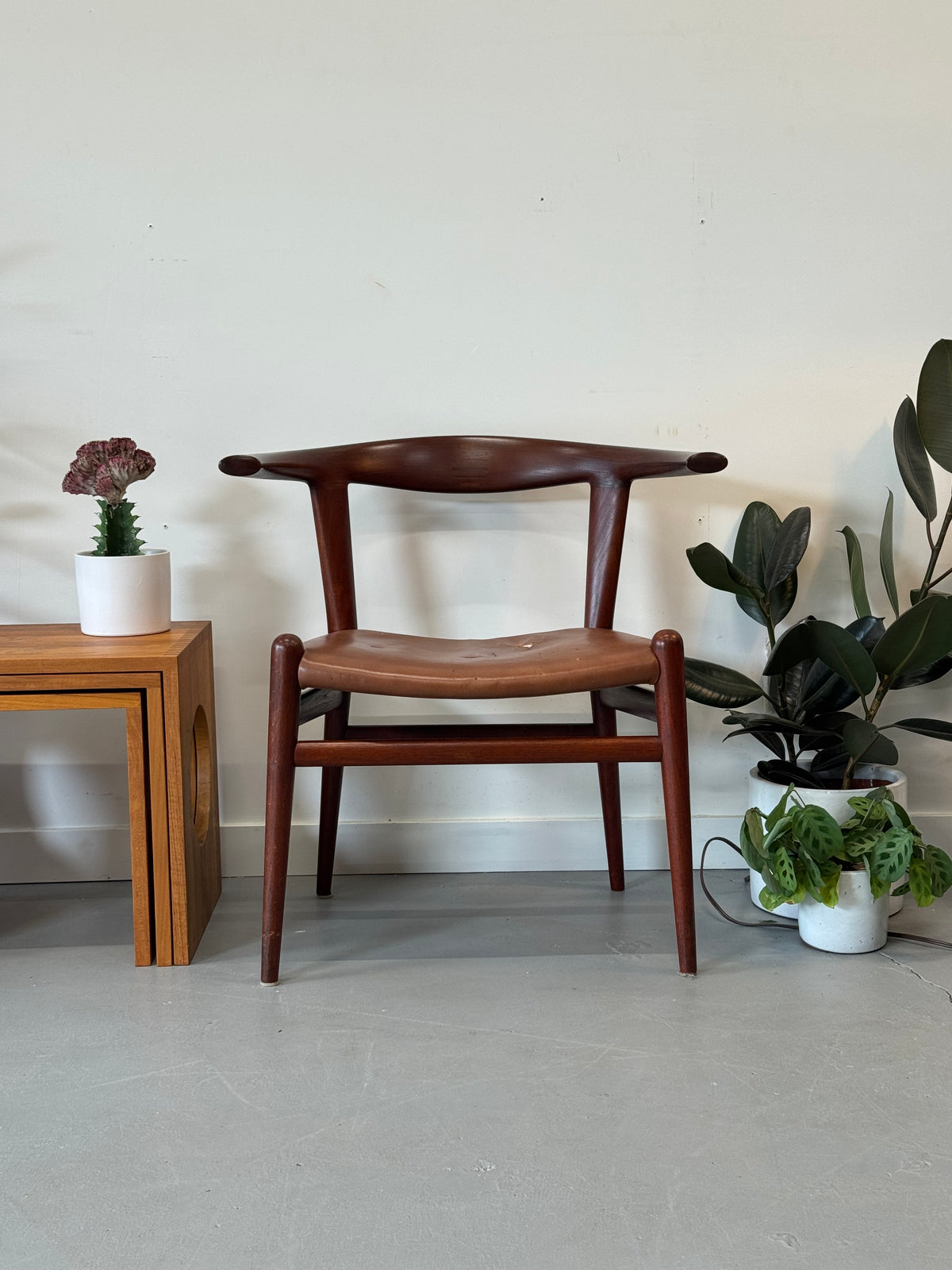1960s JH518 “Bull Horn” Chair by Hans J. Wegner for Johannes Hansen, completely original.