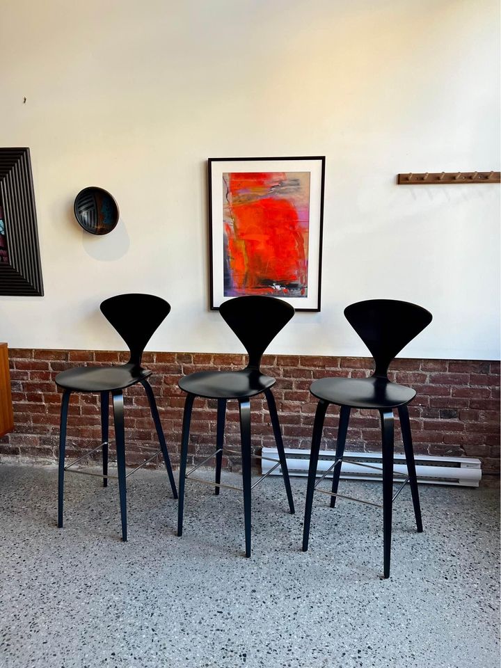 2008 Black Cherner Barstools by Cherner Chair Company