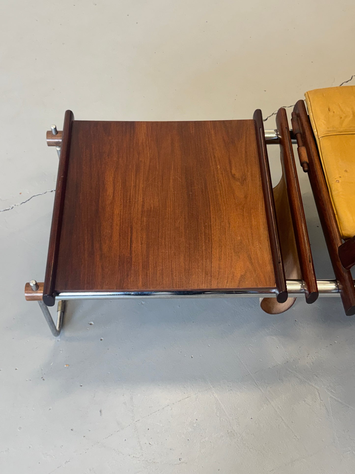 1960s MP-123 Modular Bench by Percival Lafer for Lafer in rosewood and original leather