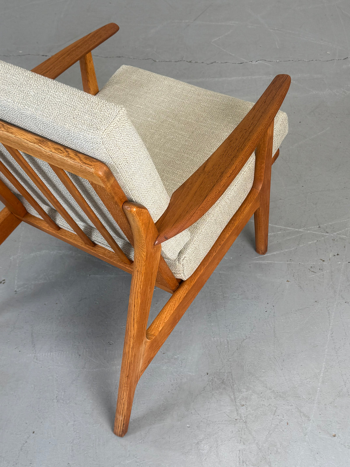 Pair of 1960s Danish Teak and Oak Lounge Chairs