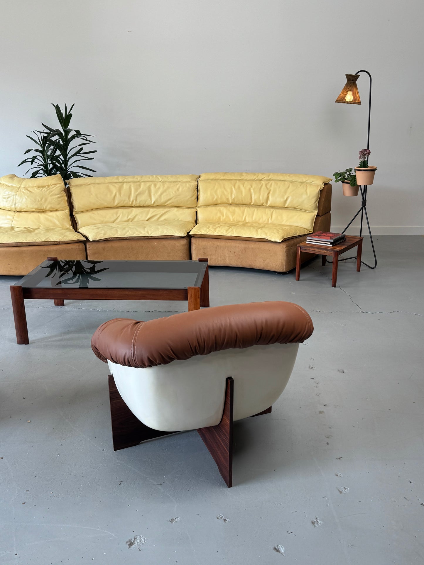 1950s Mathieu Matégot Floor Lamp and Planter, France.