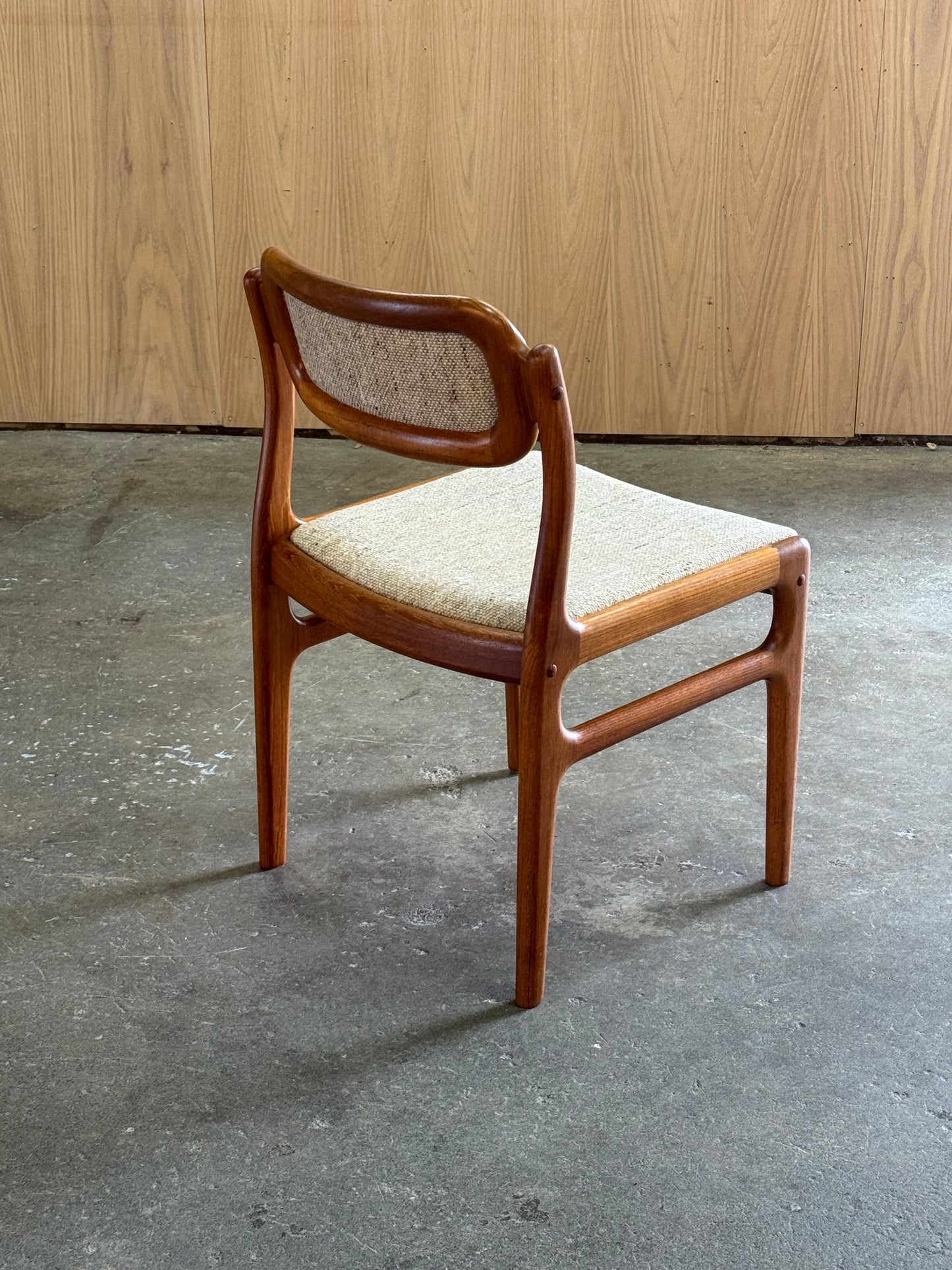 1970s Dining Chair set of 6 by Johannes Andersen for D Scan in solid teak