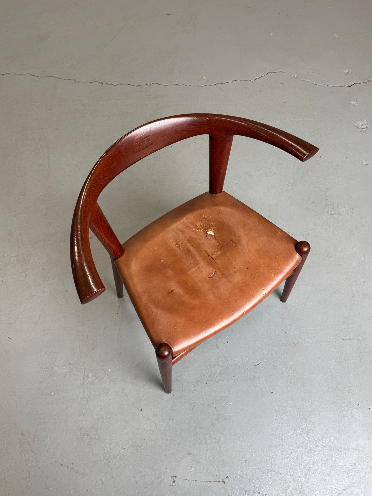 1960s JH518 “Bull Horn” Chair by Hans J. Wegner for Johannes Hansen, completely original.