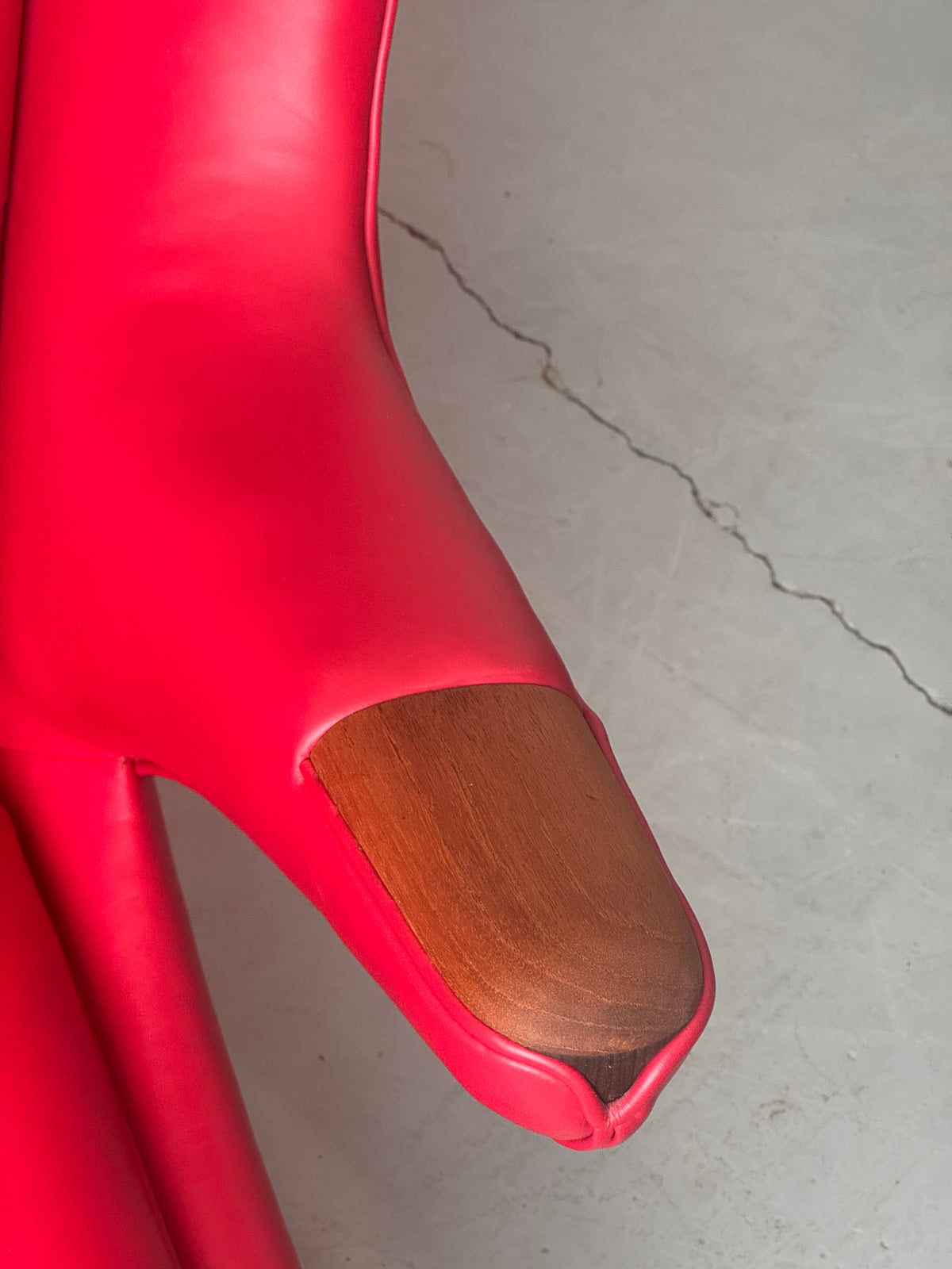 1950s AP19 Papa Bear Lounge Chair by Hans J. Wegner  for A.P. Stolen in Red Leather, Denmark.