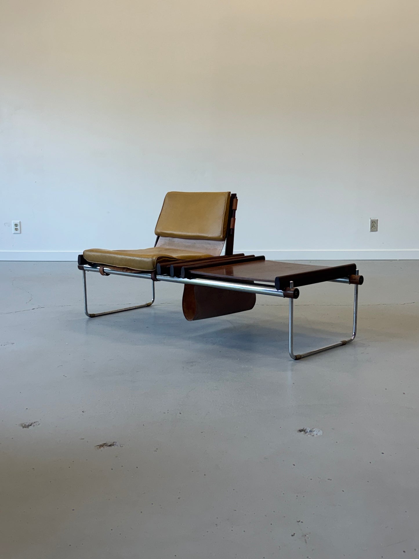 1960s MP-123 Modular Bench by Percival Lafer for Lafer in rosewood and original leather