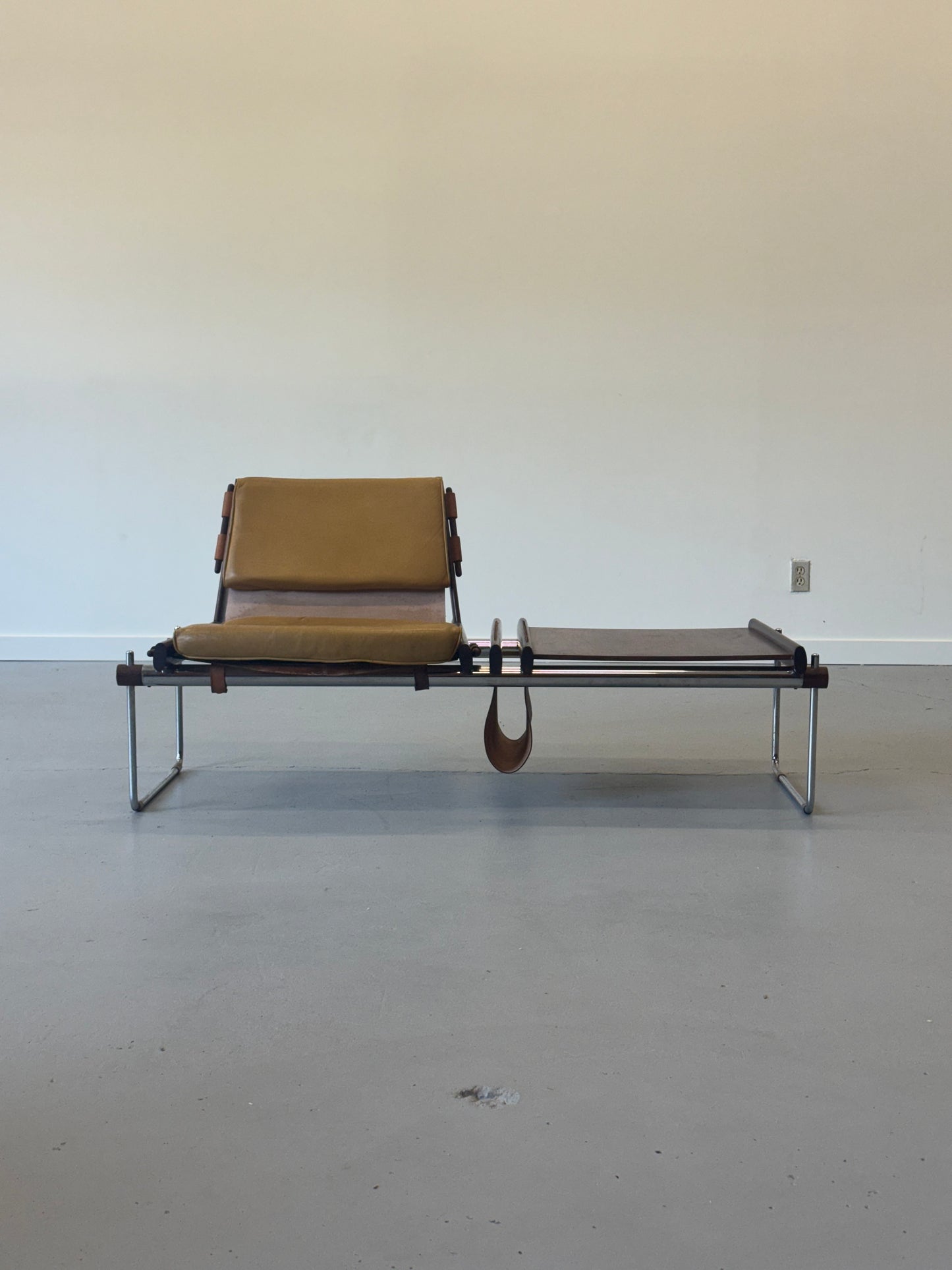 1960s MP-123 Modular Bench by Percival Lafer for Lafer in rosewood and original leather