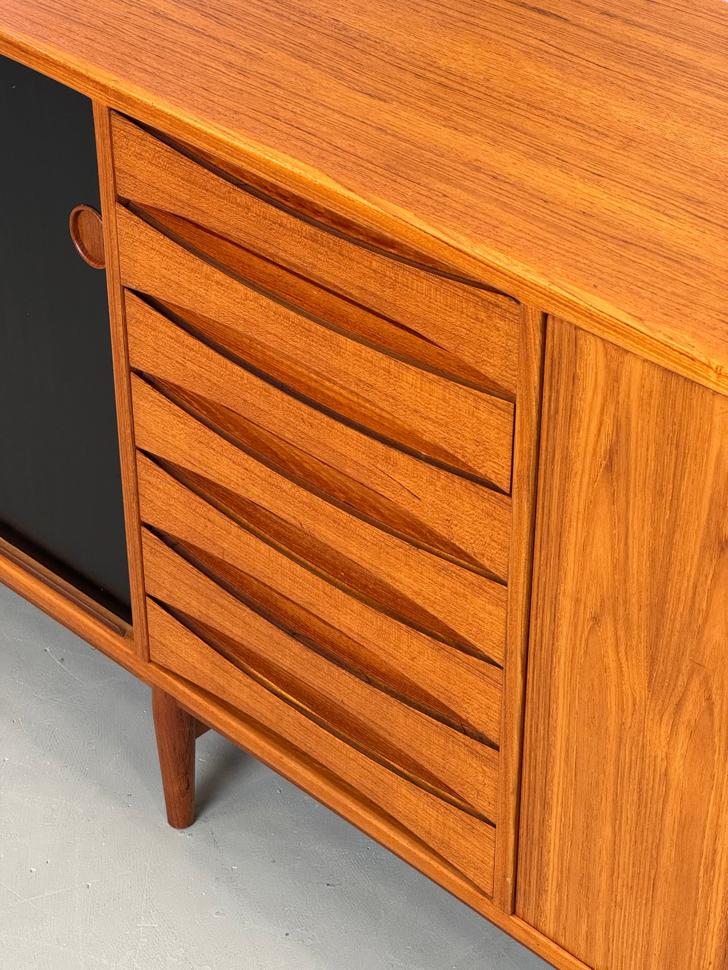 1950s Arne Vodder Model 29A “Triennale” Teak Sideboard for Sibast, Denmark.