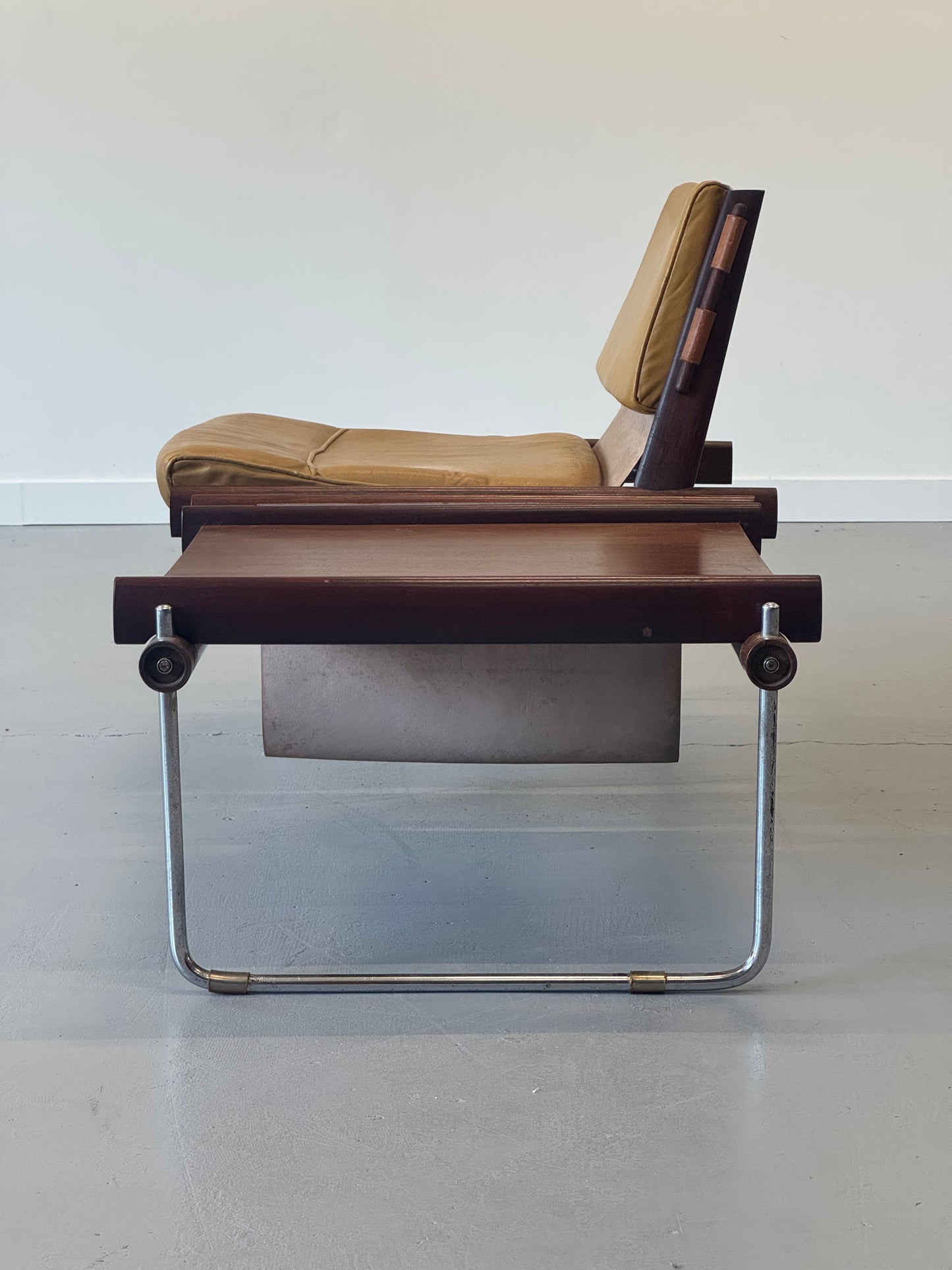 1960s MP-123 Modular Bench by Percival Lafer for Lafer in rosewood and original leather