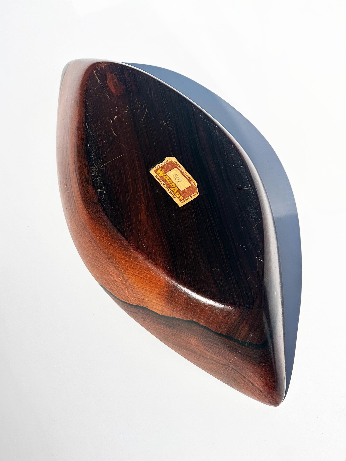 1960s Sculptural Bowl by Jean Gillon for Italma WoodArt in Brazilian rosewood