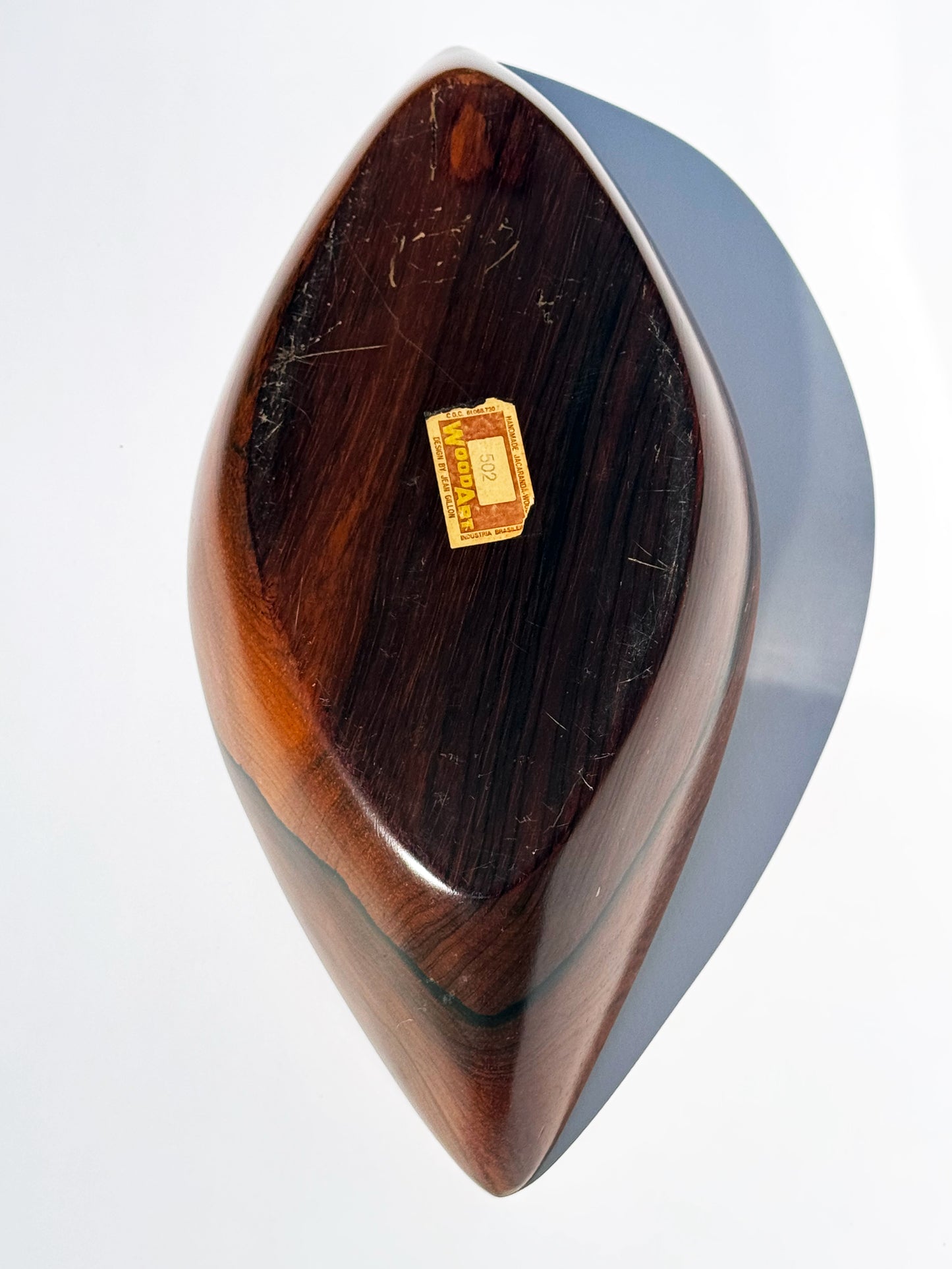 1960s Sculptural Bowl by Jean Gillon for Italma WoodArt in Brazilian rosewood