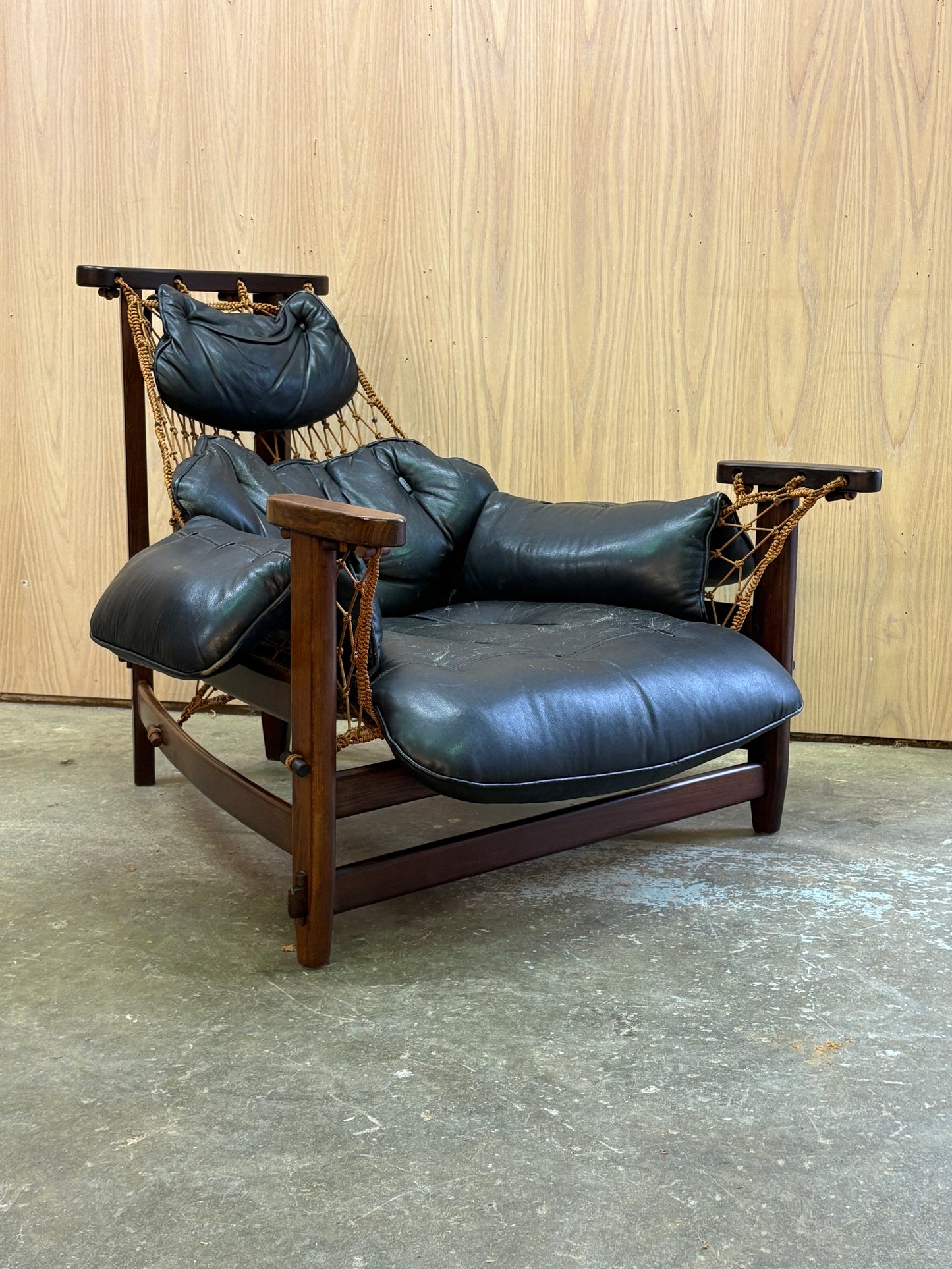 Authentic 1960s–1970s “Jangada” Chair by Jean Gillon for Italma Wood Art