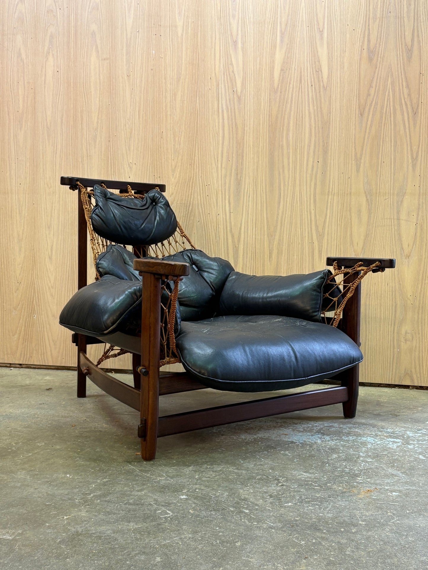 Authentic 1960s–1970s “Jangada” Chair by Jean Gillon for Italma Wood Art