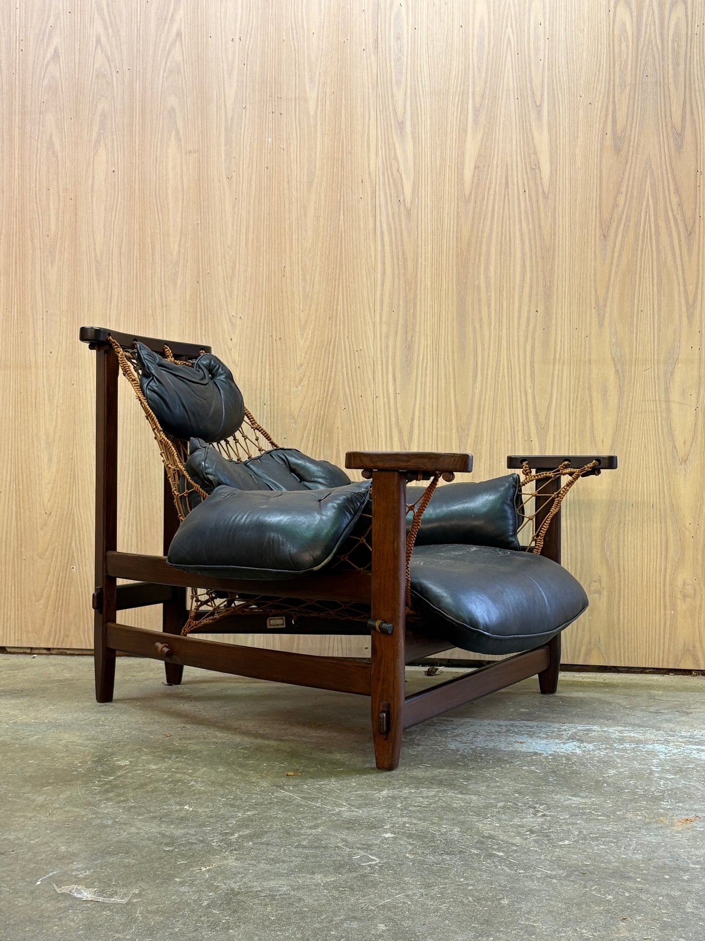 Authentic 1960s–1970s “Jangada” Chair by Jean Gillon for Italma Wood Art