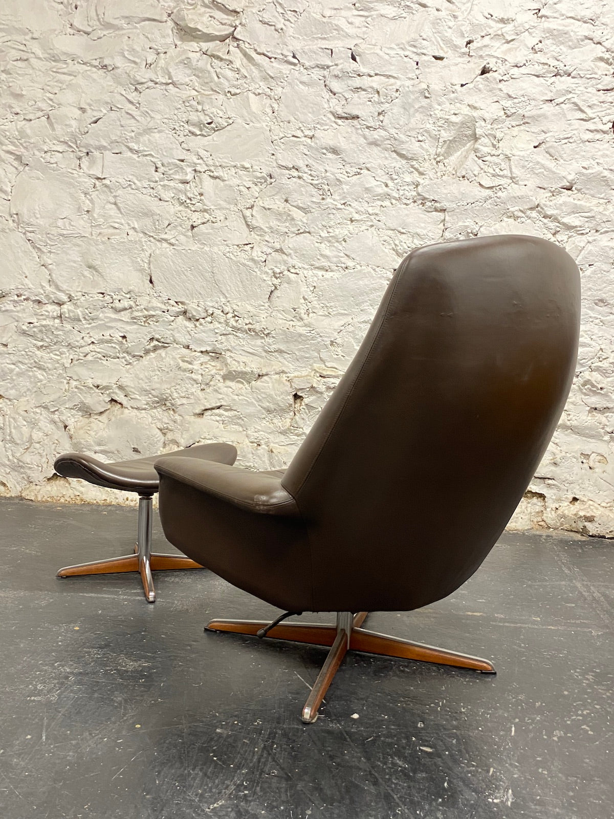 Danish Leather Reclining Chair