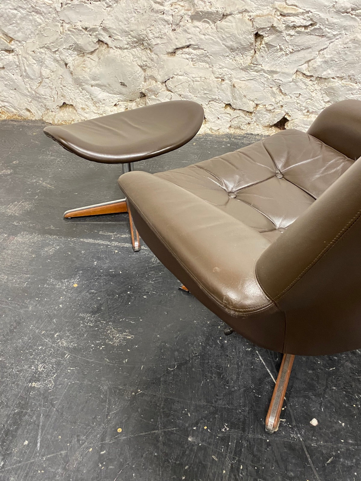 Danish Leather Reclining Chair