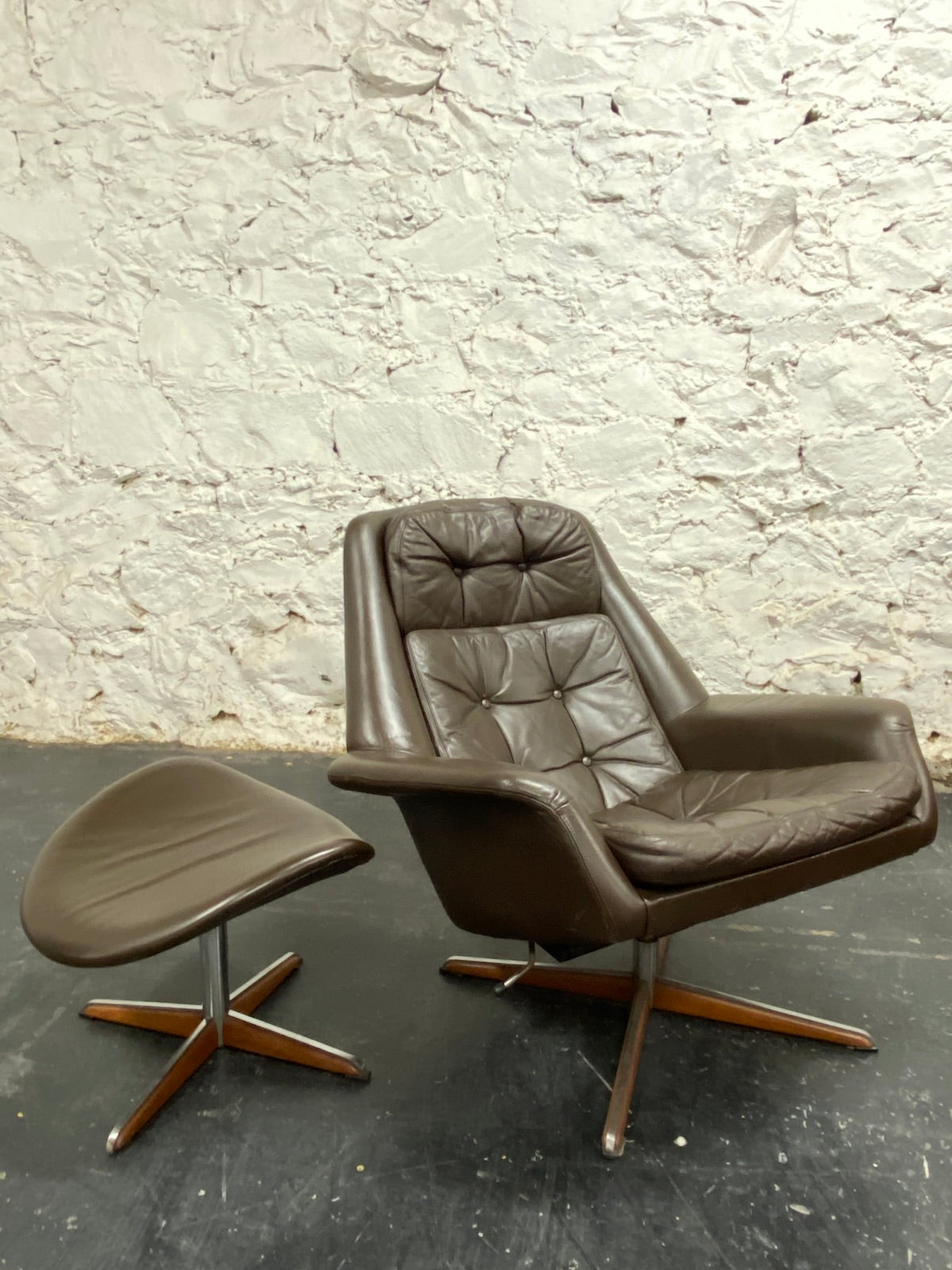 Danish Leather Reclining Chair