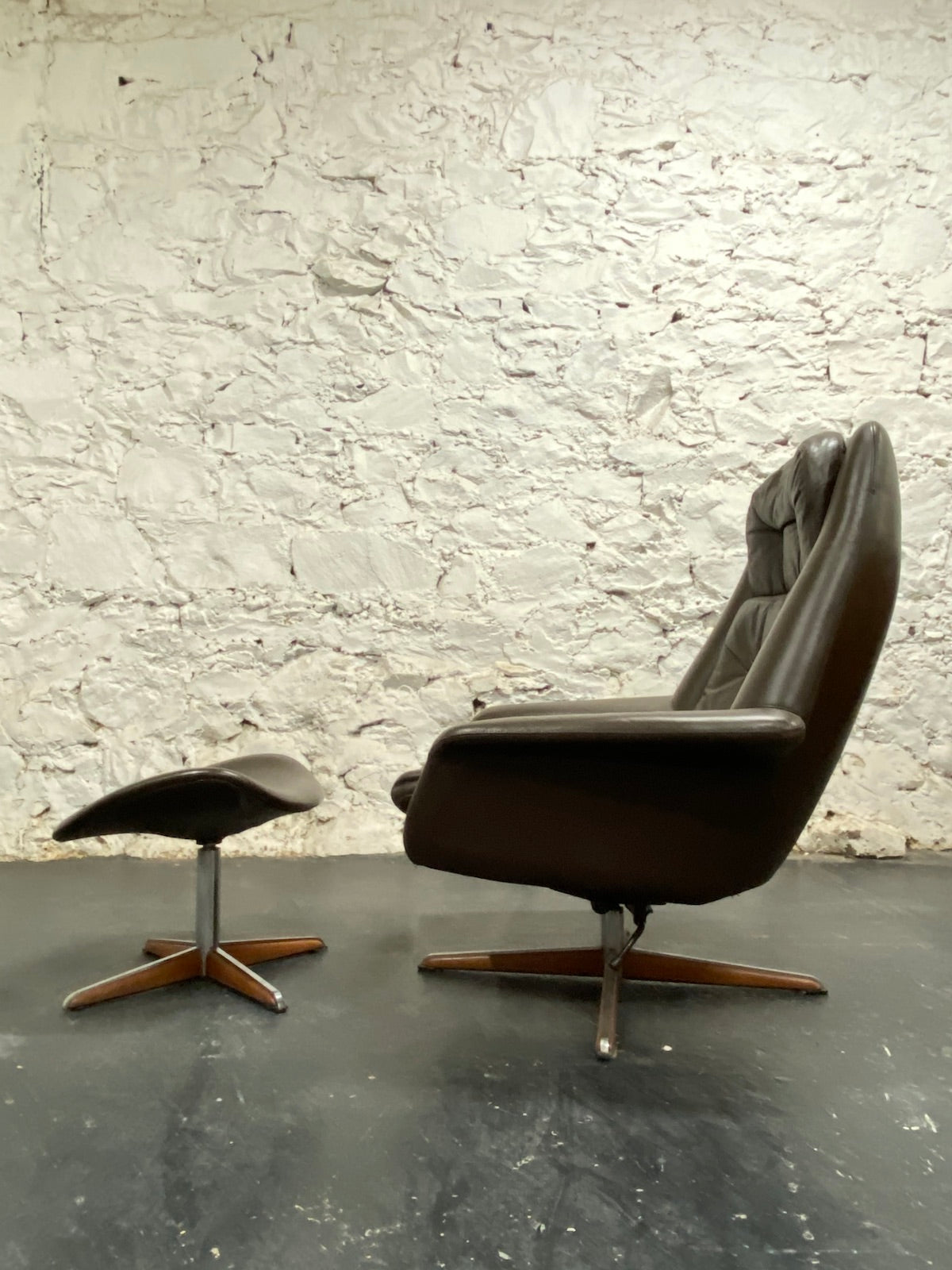 Danish Leather Reclining Chair